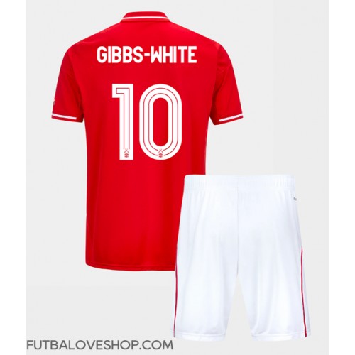 Dres Nottingham Forest Morgan Gibbs-White #10 Domáci pre deti 2025-26 Krátky Rukáv (+ trenírky)